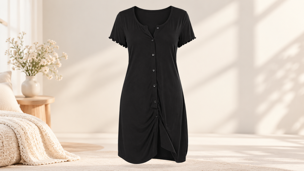 Ekouaer button-down nightgown/sleepshirt | Intimate Garment | Nightie Wear