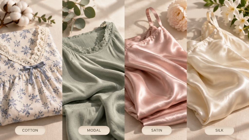 Four types of nightie material Intimate Garment Nightie Wear