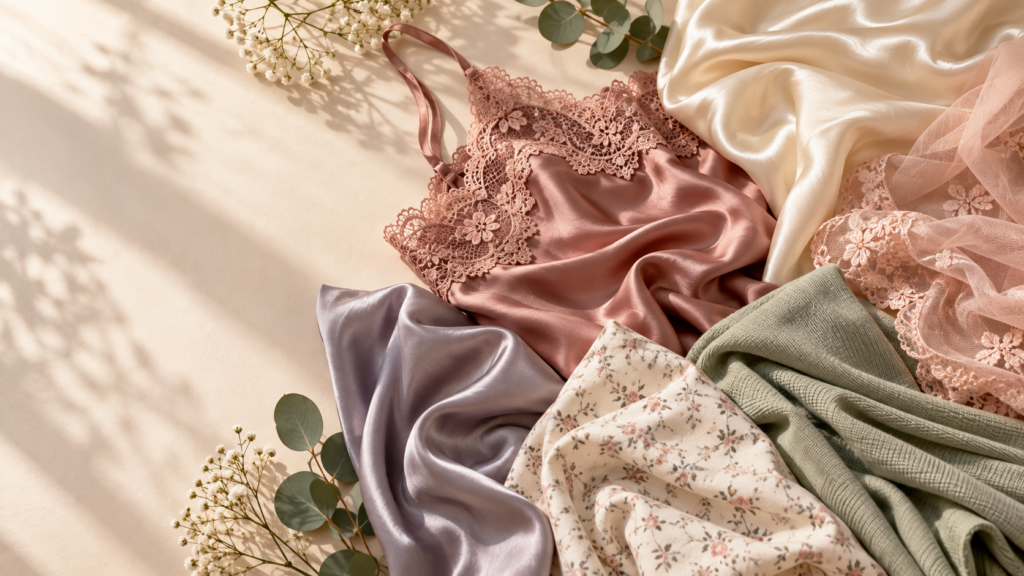 Premium Lingerie fabrics textures | Nightie Wear