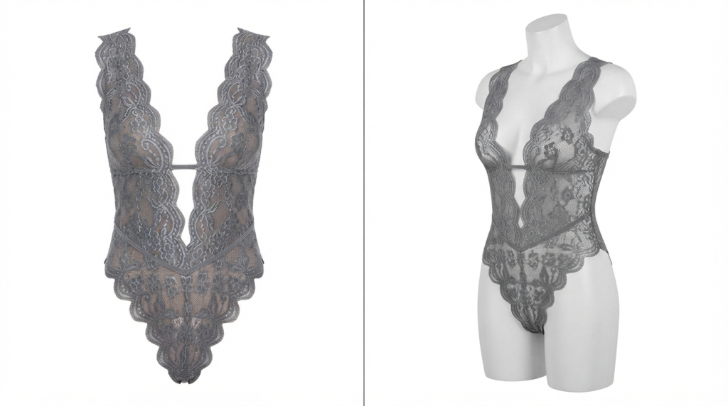 Aranmei Floral Lace Bodysuit Teddy