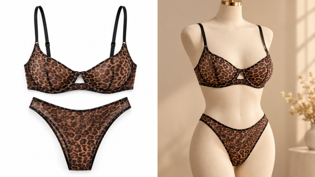 Lilosy Matching Bra and Panty Lingerie Set