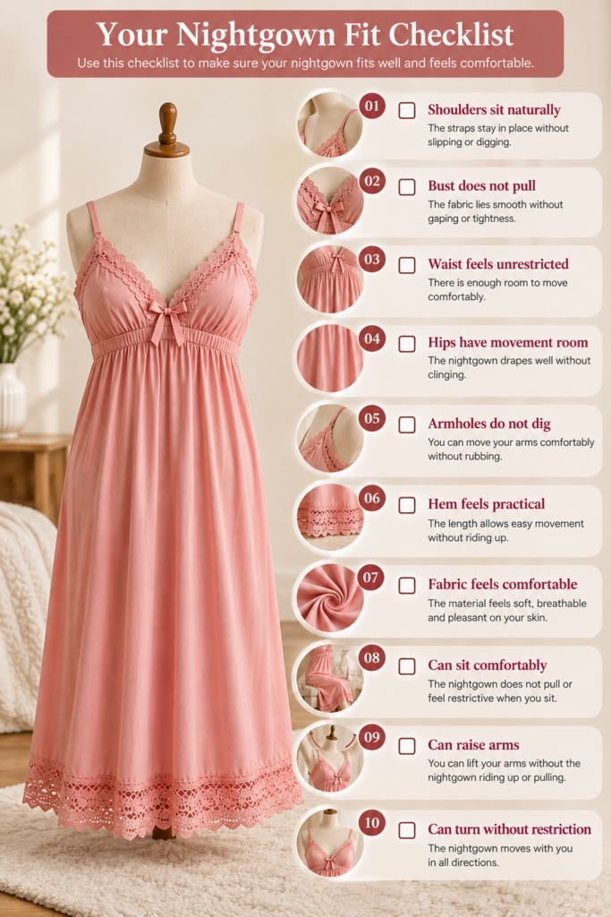 The 60-Second Nightgown Fit Checklist