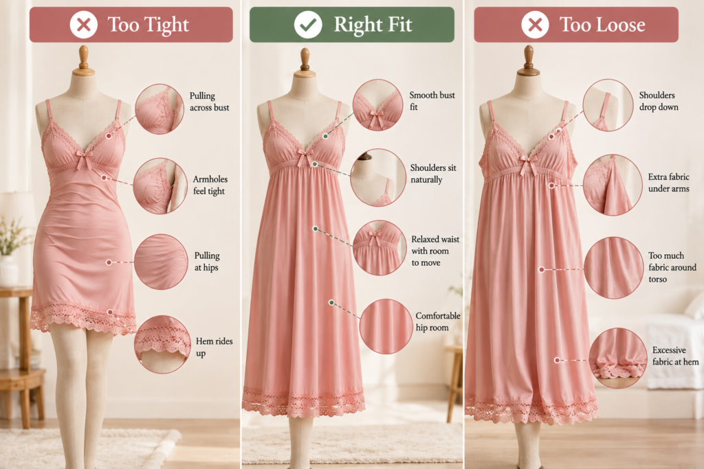 Too Tight vs. Right Fit vs. Too Loose