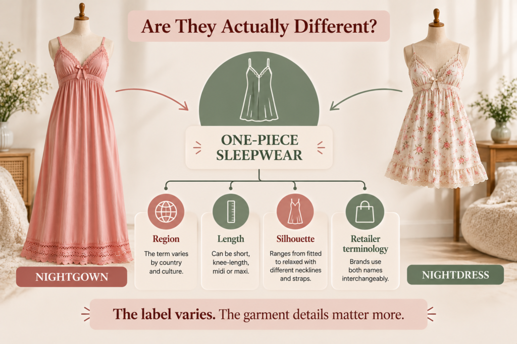 broad category of one-piece sleepwear