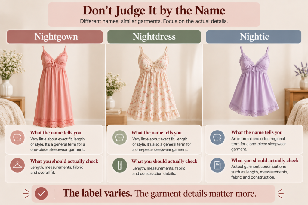Two Names for the Same Type of Sleepwear