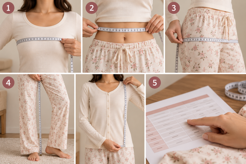 Pajama Size Measurement Guide