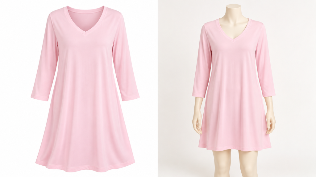 WiWi Bamboo-Viscose Long-Sleeve Nightgown