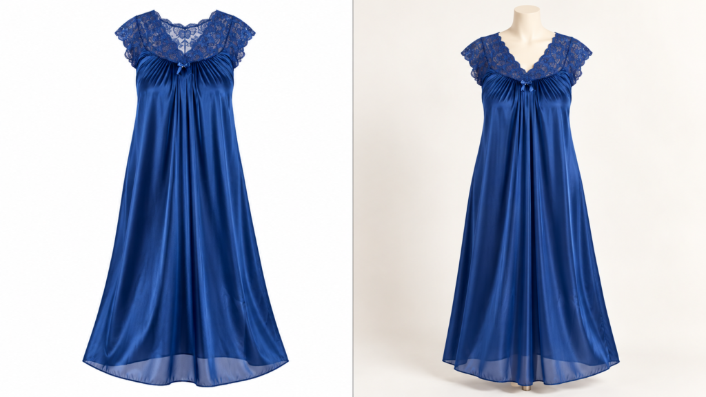 Shadowline Long Silky Nylon Nightgown